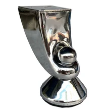 Упаковка 60 шт) металлическая ножка для мебели, дивана буфет, стол хромированные ножки H = 100 мм/120 мм