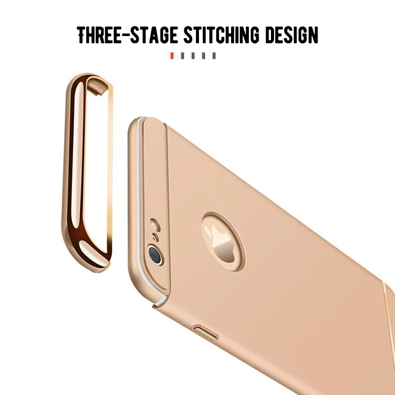 3 в 1 чехол для iPhone 7X10 Xs Max Xr 7 8 6 6s Plus 5 5S SE 360 градусов ударопрочный роскошный