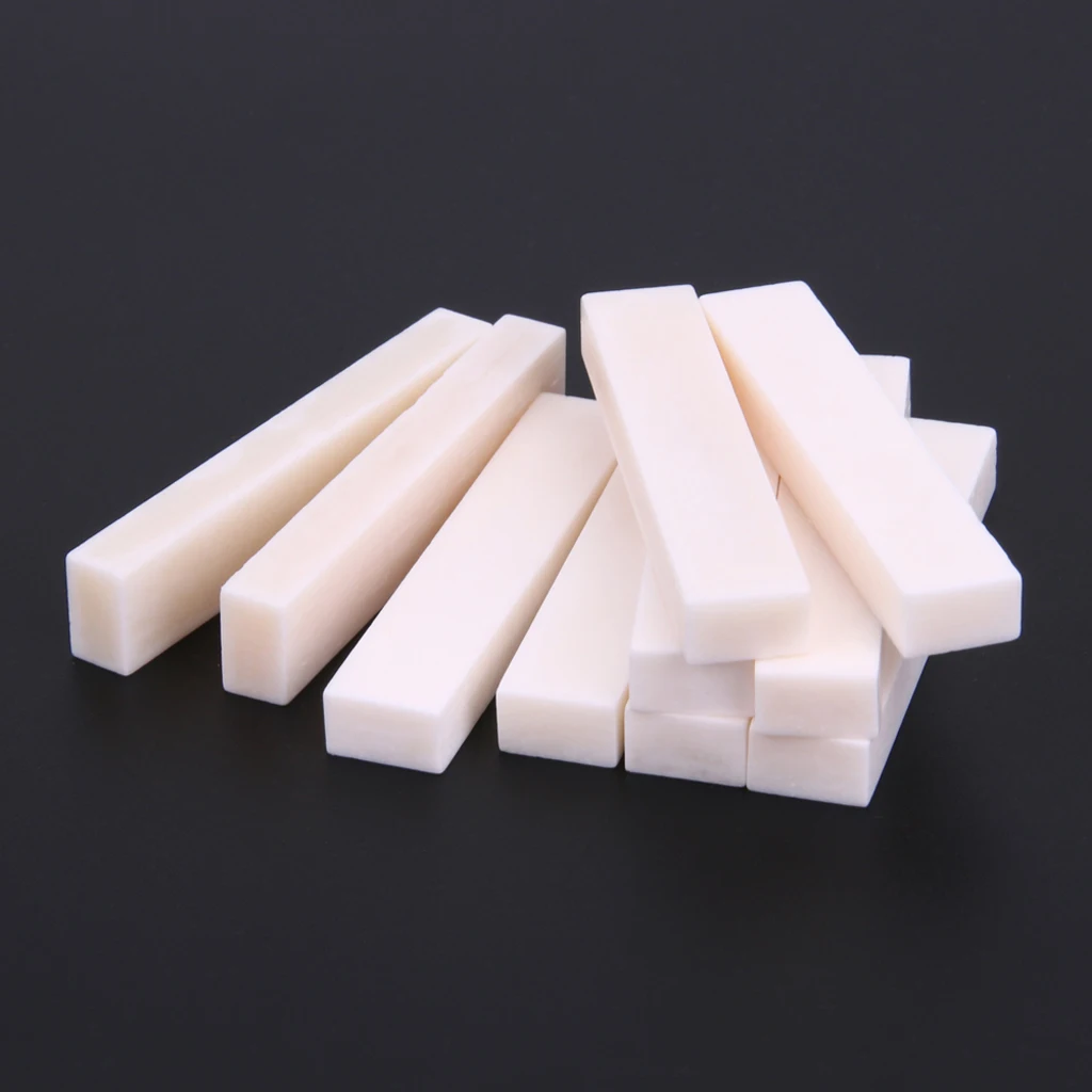 10 Pieces Hight Quality Unslotted Blank  Buffalo Bone Guitar Nuts for Acoustic Folk for LP Guitar Accessories