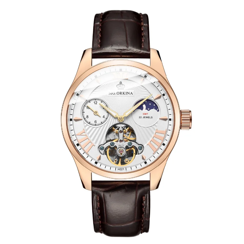 

MG.ORKINA Quality Tourbillon Men's Watch Men Automatic Seagull Diesel Watches Man Luminous Waterproof Mechanical Steampunk Clock