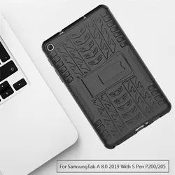 Чехол для планшета 8 дюймов samsung Galaxy Tab A SM-P200 P205 2019 выпущенный Funda 2 в 1 Гибридный ТПУ + PC чехол для телефона Funda