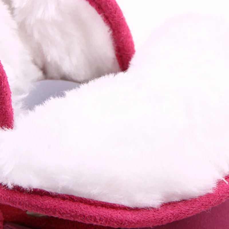 Детские флисовые уличные зимние сапоги для новорожденных; зимняя Нескользящая удобная обувь