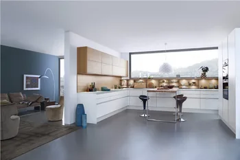 شراء2017 تصميم جديد خزائن المطبخ المعاصرة اللون الأبيض حديث شديد اللمعان ورنيش أثاث المطبخ L1606046