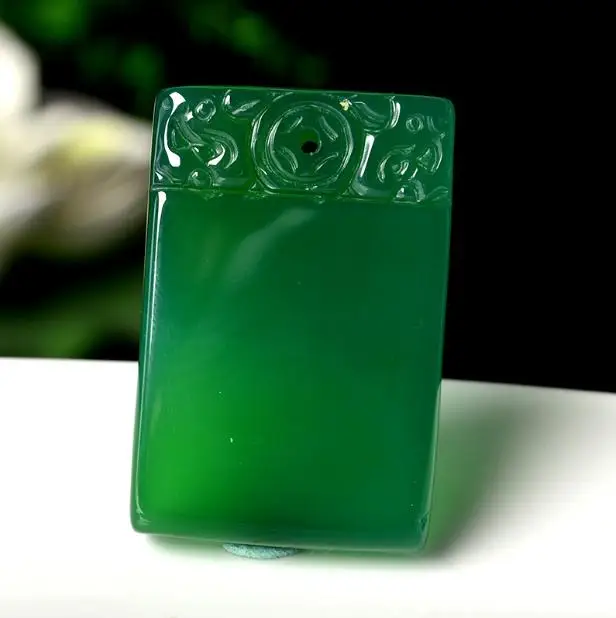 Natural authentic agate chalcedony jade ice glaze kind of peace green