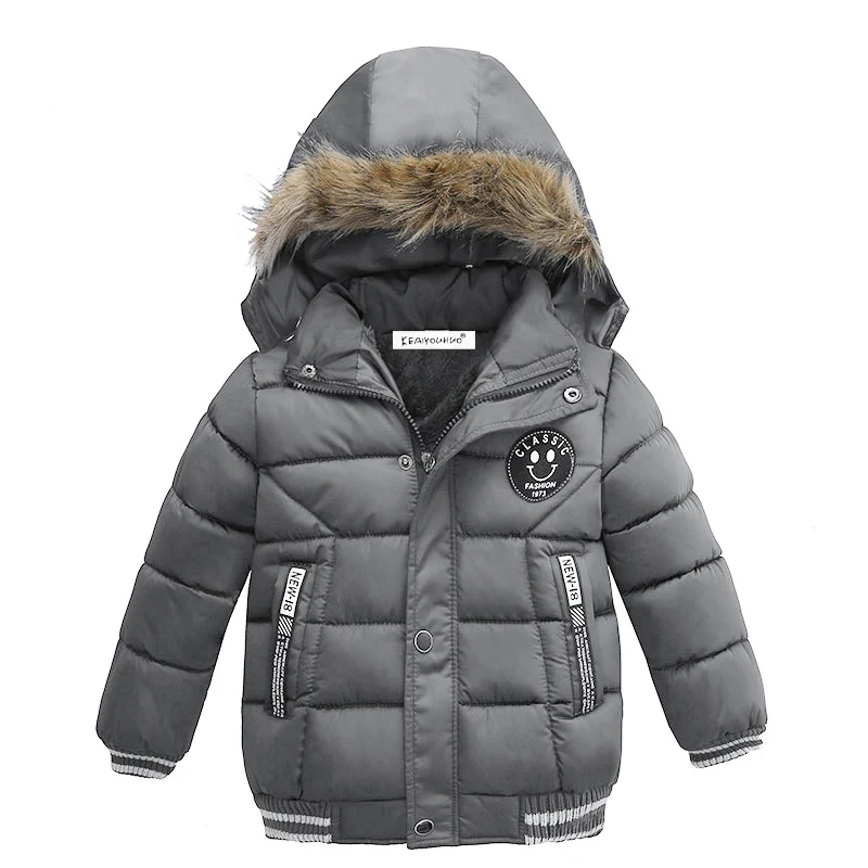 Boys Jacket For Boys 2018 Hot Winter Thick Hooded Cotton-padded Baby Boys Coat Kids Jacket Children Outerwear Coat Warm Jackets