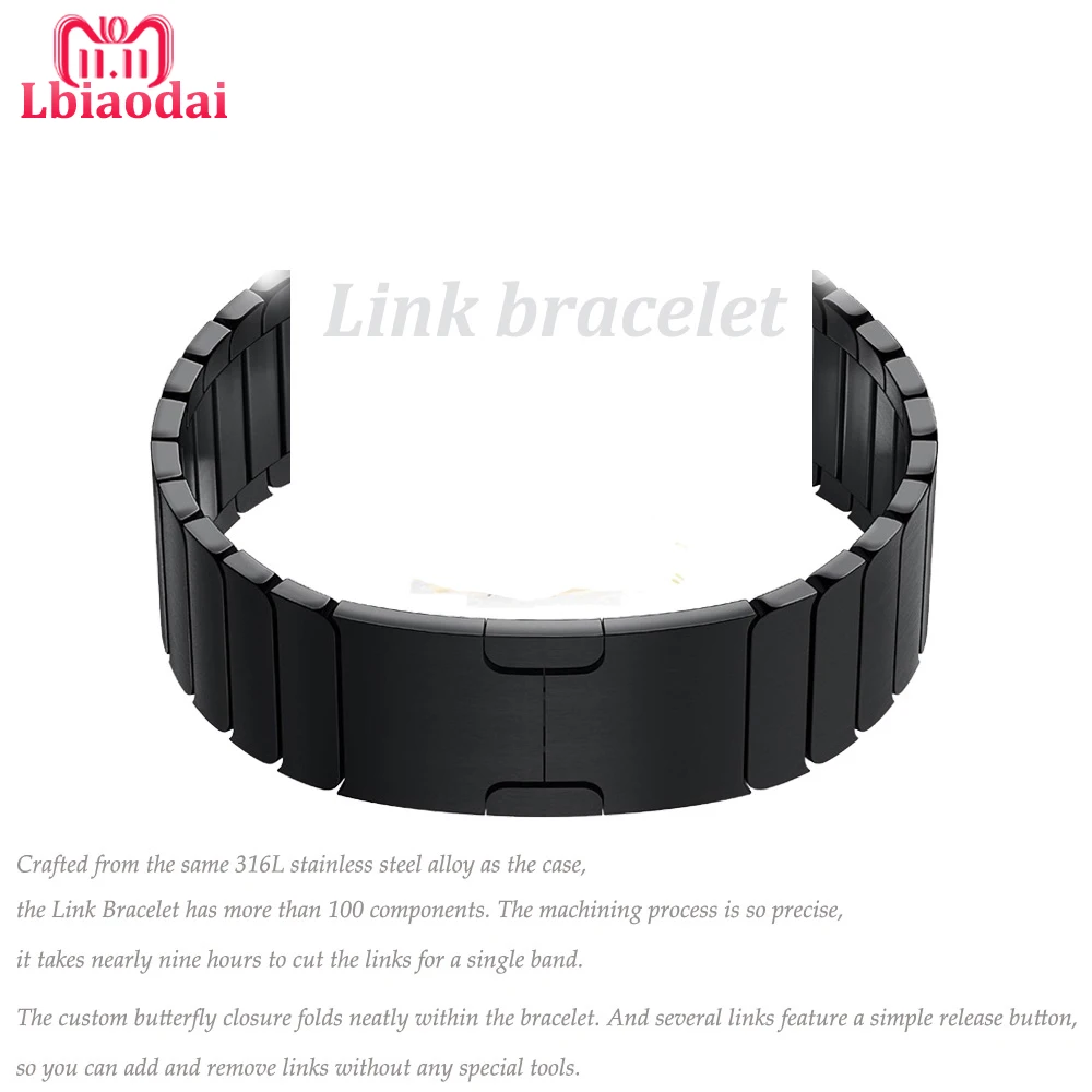 

Link bracelet strap for apple watch band 42mm 38mm 40mm 44mm correas iwatch series 4/3/2/1 Stainless steel watchband wrist belt
