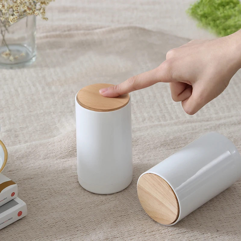 LIYIMENG Pop-up Toothpick Holder Cotton Bud Swabs Dispenser Case Q-tips Holder Storage Organizer Box Table Decoration Kitchen Accessories B2