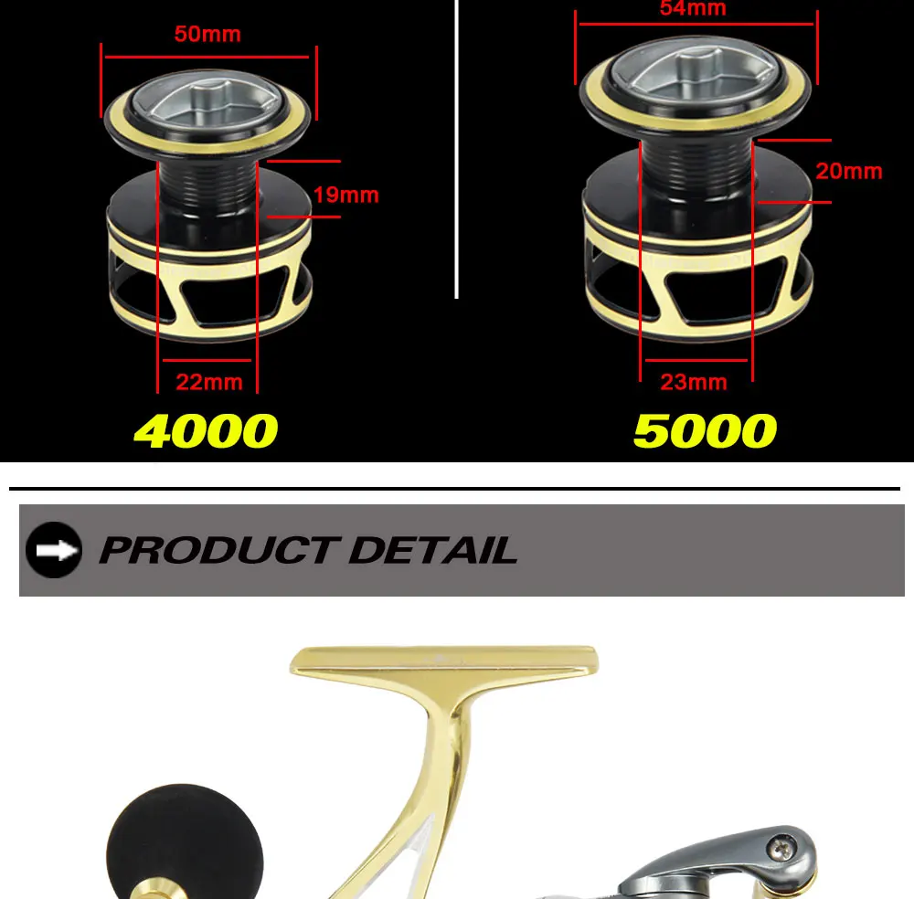 Pesca de Mar de Água Angler Sonho Salgada Molinetes Fiação 5.2: 1 Relação Max Arraste 20kg Cnc Metal Pesca Carretéis Tamanho 2500-5000 11 arraste 20kg cnc metal fiação pesca carretéis tamanho 2500-5000