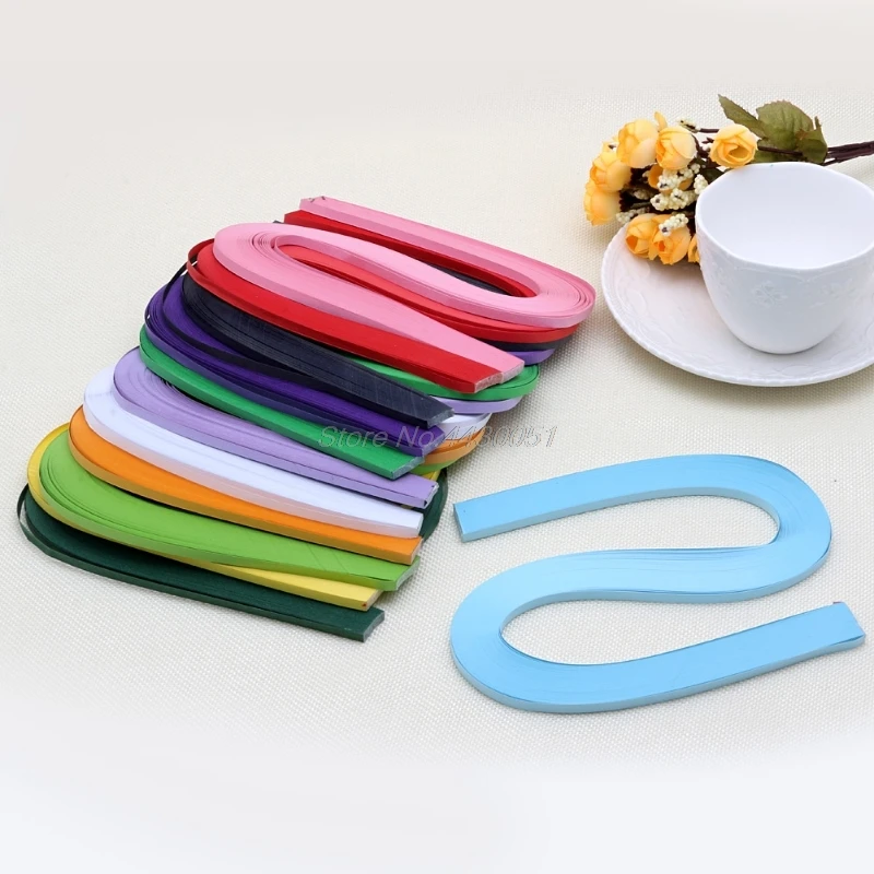 

120 Stripes Quilling Paper 5mm Width Solid Color Origami Paper DIY Hand Crafts