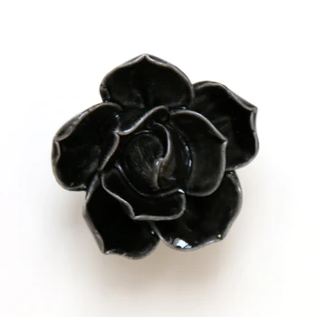 

Black Flower Ceramic Knobs Bedroom Kitchen Door Cabinet Cupboard Knob Pull Drawers Dresser Handle