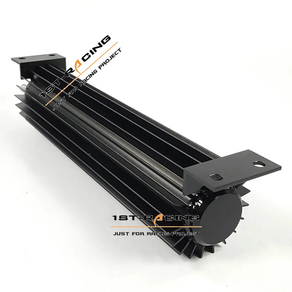 Ispeedytech Transmission Oil Cooler Fined Alloy Transmission Cooler Dual Pass 15 long Oilcooler Black Ispeedytech Transmission Oil Cooler Fined Alloy Transmission Cooler Dual Pass 15 long Oilcooler Black