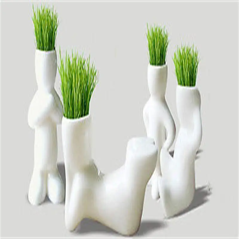 

1Pc Multi Novel Bonsai Grass Doll Hair White Lazy Man Plant Garden DIY Mini ABCD