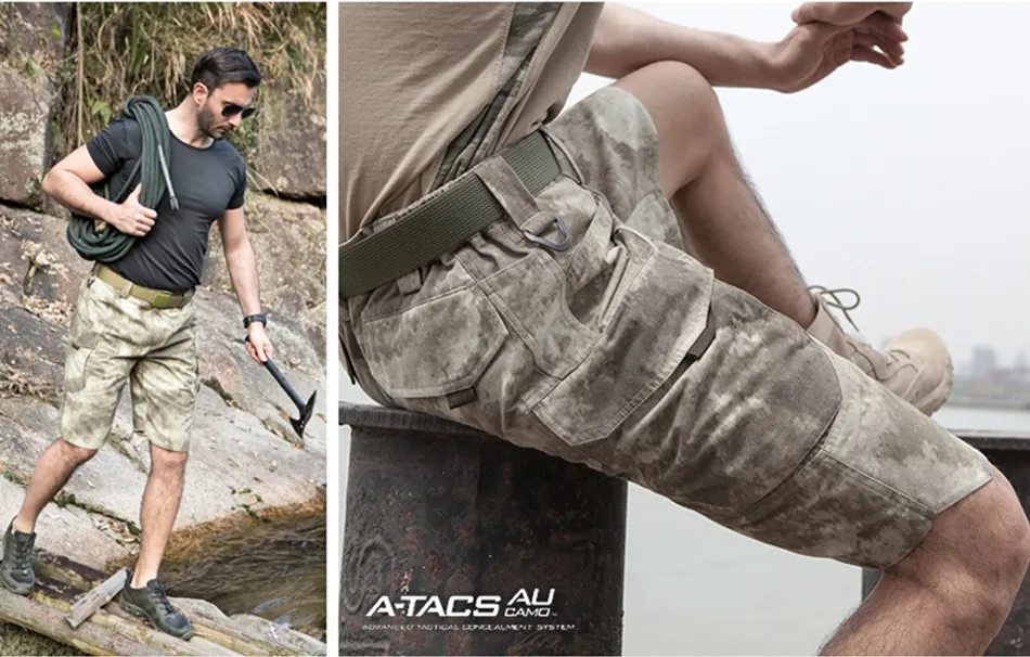 FREE SOLDIER outdoor sports tactical military men 's hiking short pant for climbing fishing summer cargo shorts