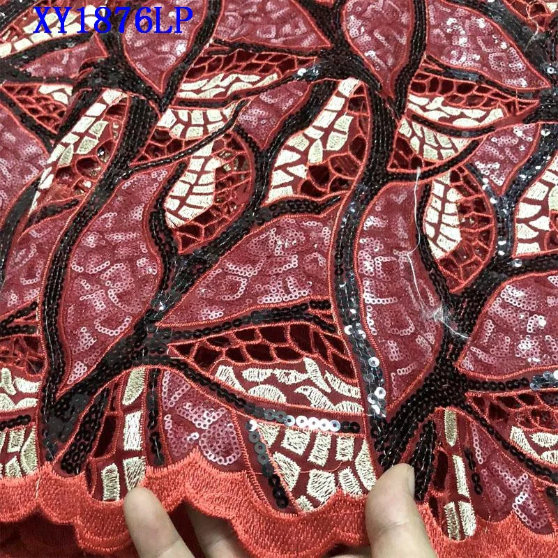 Последние африканские высококачественные вышитые африканские тюлевые кружева с красивыми блестками французский тюль кружева ткани для вечерние платья TYR007