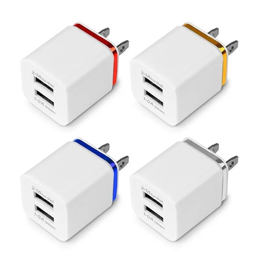 phone charger Universal US/EU Plug 2 Ports USB Wall Charger Portable Travel Adapter for iPhone Samsung iPad Smart Phone 65w charger phone