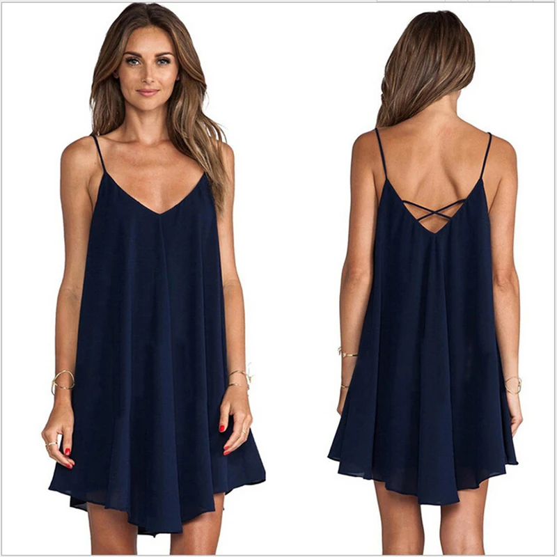  2017 New Arrival S-XXL Summer Dress Women's Clothing Dress Women Halter Dress Casual Sexy Style Vestido De Festa in Two Colors
