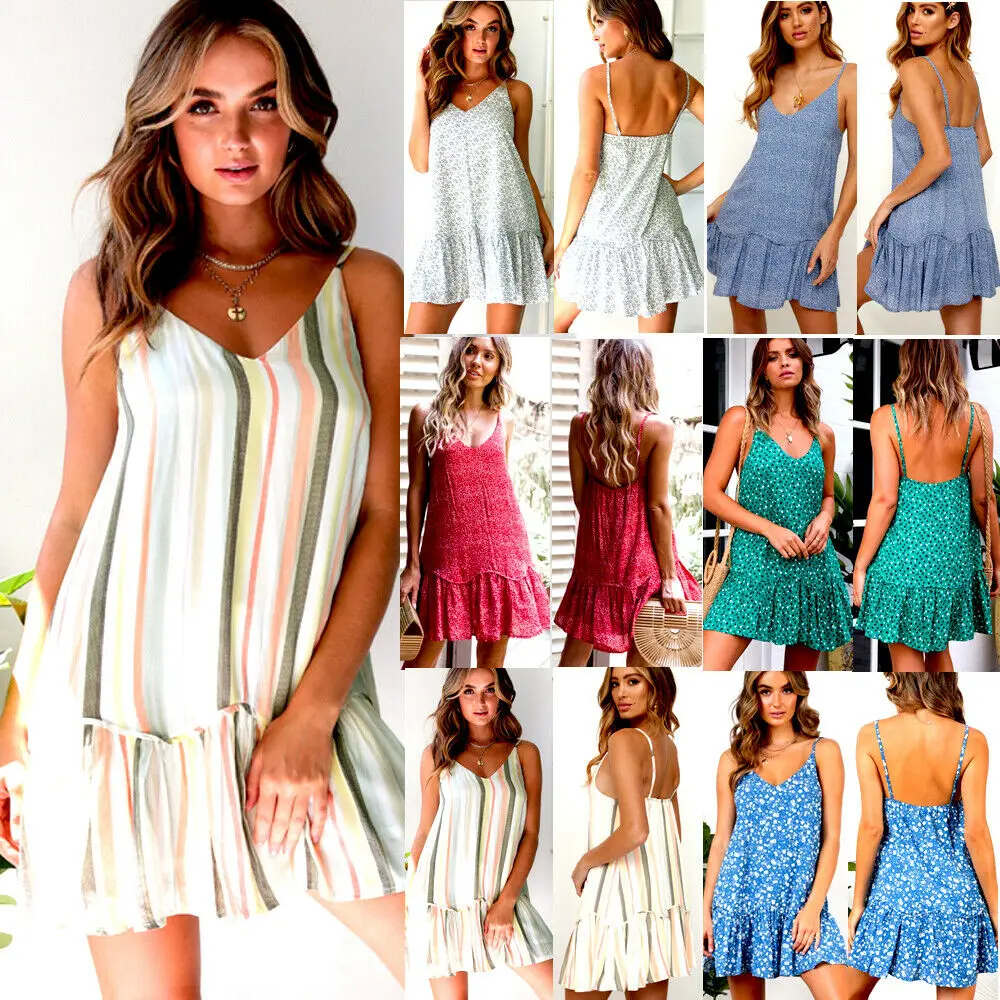 frill hem slip dress