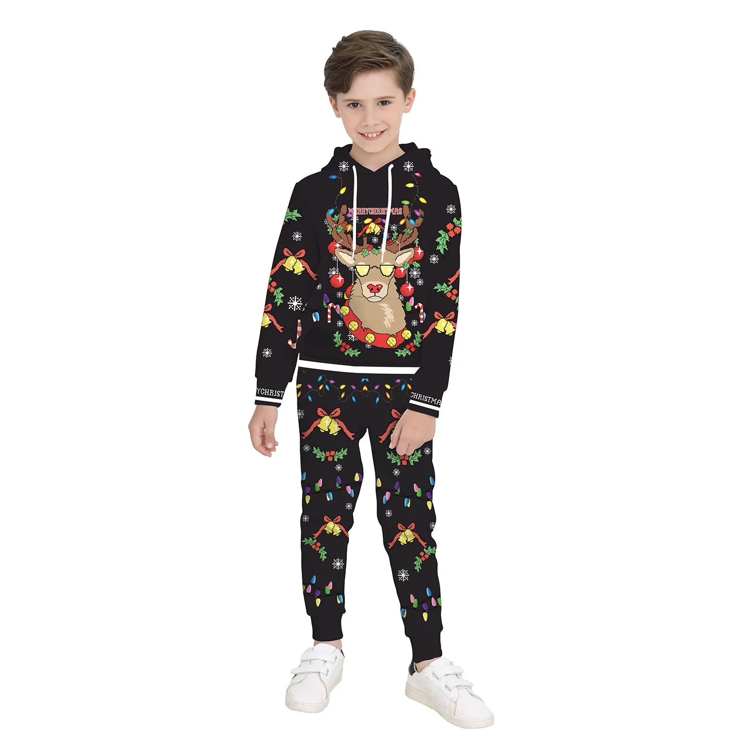 

Autumn/Winter BOys Girls Clothing Sets Children Clothes Kids Boy Coats Sweater + Pants Suits Christmas