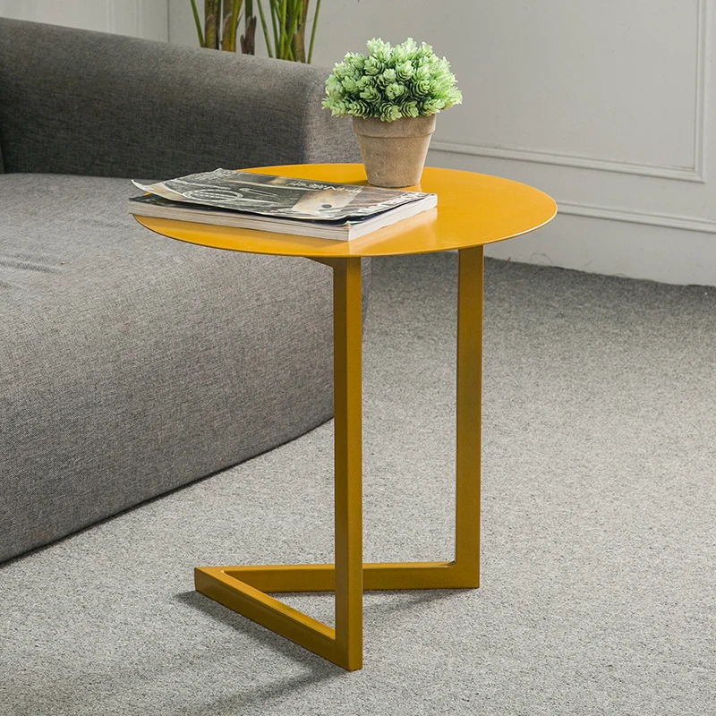 Created Metal Round End Table Modern Designed Living Room Coffee Table