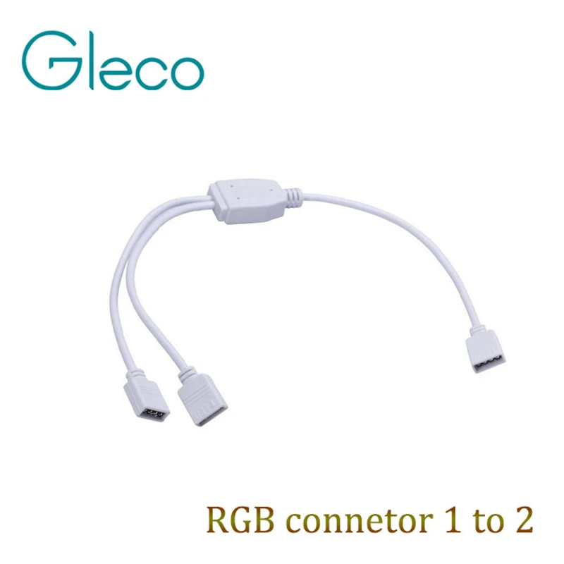 1 шт. 4pin 1 до 2 RGB светодиодные ленты Разъем провода кабель для 3528 ...