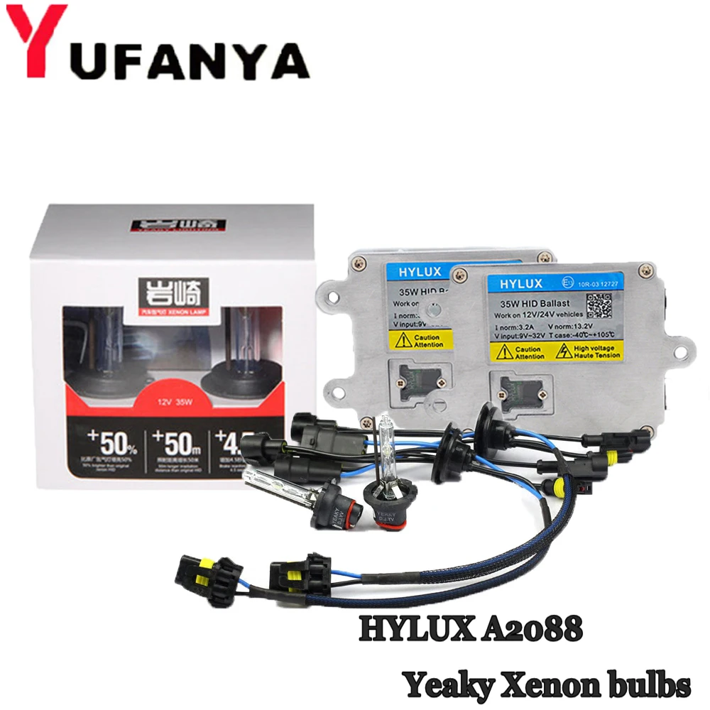 Для Hylux A2088 35 Вт HID Xenon комплект балласт с HID ксеноновая лампа для YEAKY H1 H3 H7 H11 9005 9006 D2H для автомобильных фар модификация