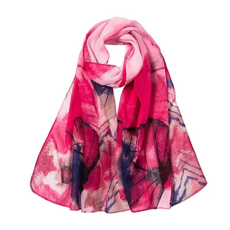  Fashion Women Leaves Printing Long Soft Wrap Scarf Ladies Shawl women's scarves handkerchief hijab scarf 40FE2510