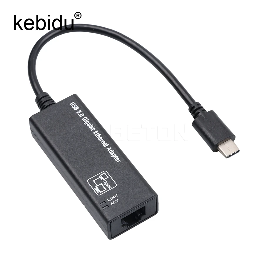 

Plug and play USB 3.1 Type C to RJ45 Gigabit Ethernet LAN Network Adapter 10/100 /1000Mbps twisted pair crossover detection