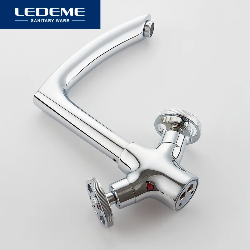  LEDEME Chrome plated Kitchen Faucet Seven Letter Design 360 Degree Rotation with Water Purification - 32828456106