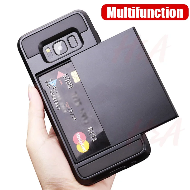 Buy H&A Business Armor Slide Card Holder Phone Case For Samsung Galaxy S8 S9