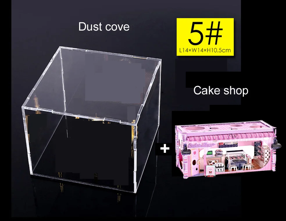 HK Nanyuan 3D металлическая головоломка тема домик Строительная модель образовательная DIY 3D лазерная резка сборка головоломки игрушки подарок для детей - Цвет: Cake with box