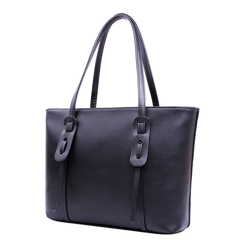 Fashion Drawstring Ornament Women Black Grey Tote Bag Functional Shoulder Bag Ladies Casual Designer PU Large