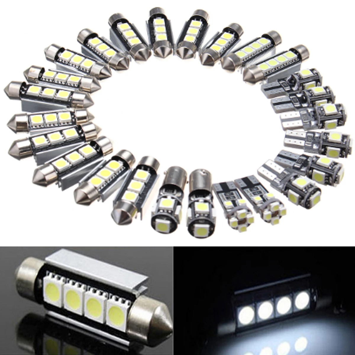 26Pcs White Car Lamp LED Interior SMD Light Kit for Mercedes/Benz W211 E Class03-09