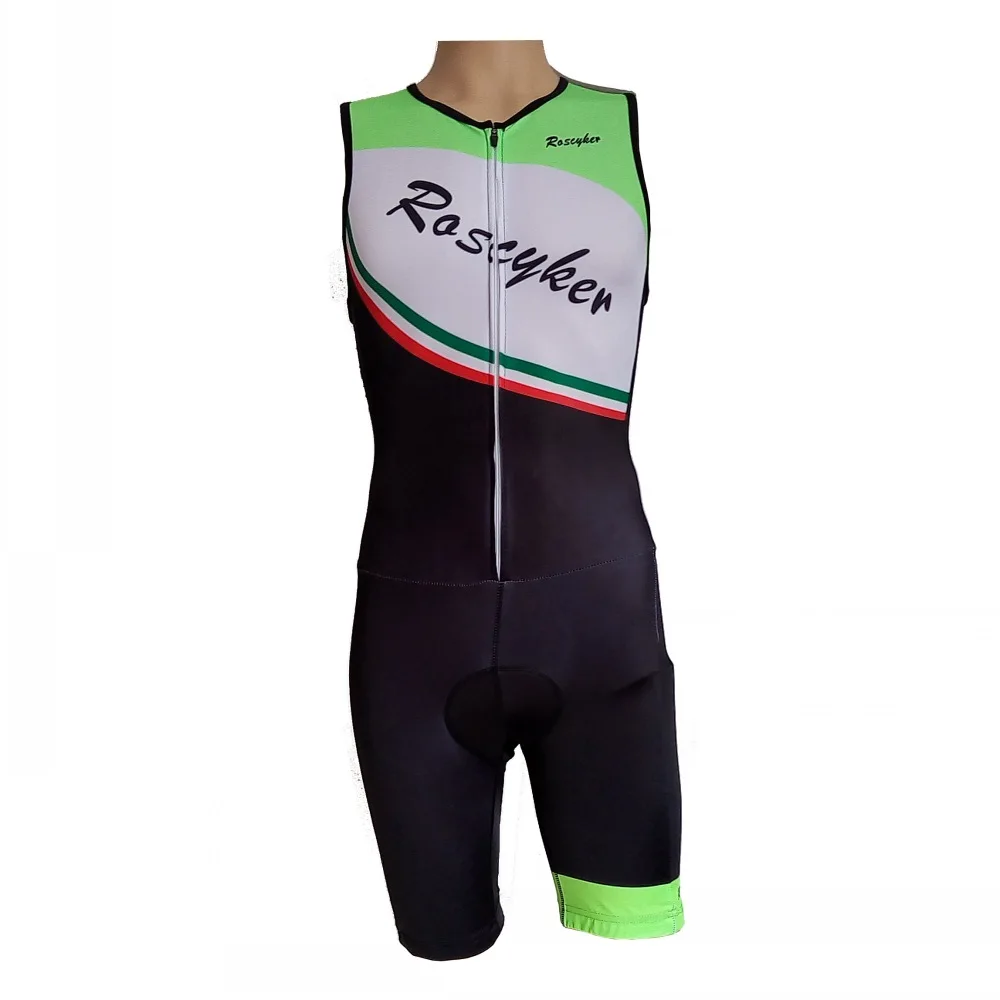 

Roscyker italy flag skinsuits cycling jerseys Triathlon suit summer breathable bike clothing sleeveless bodysuits Ropa Ciclismo