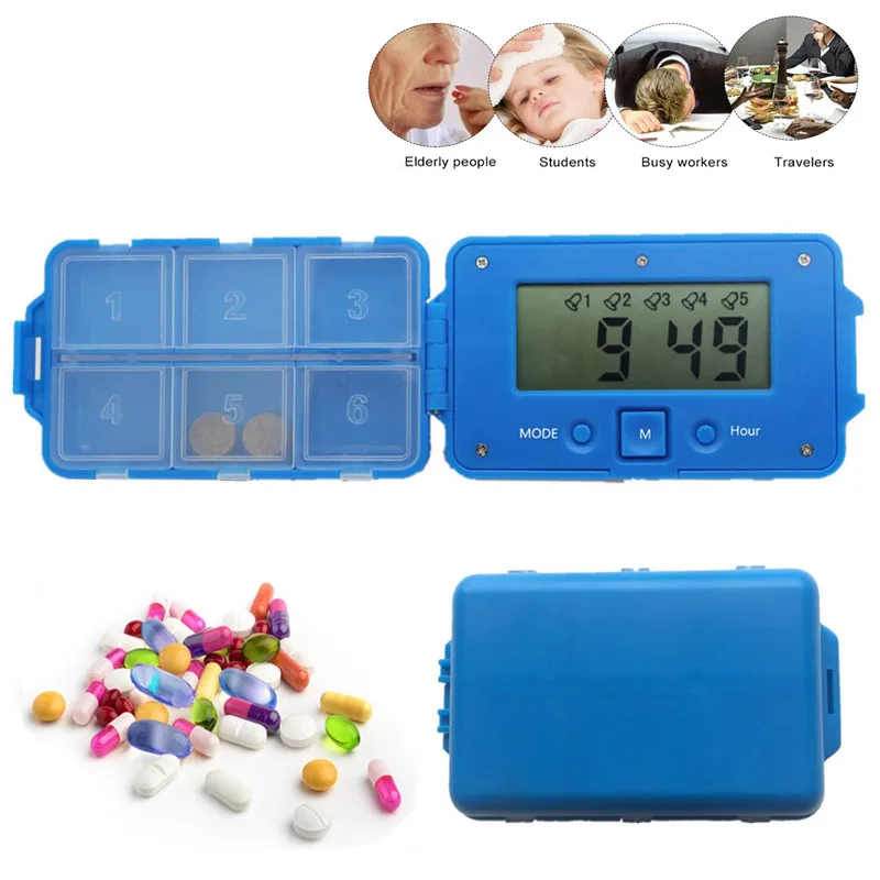 

6 Grids Weekly Folding Medicine Tablet Pill Box Case Portable Candy Vitamin Container Storage Organizer Travel Accessories Case4