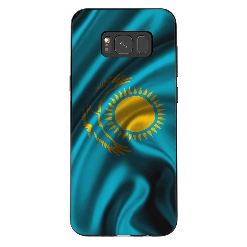Силиконовый для мобильных телефонов Чехол для Samsung Galaxy A3 A5 A6 A7 A8 A9 A10 A30 A40 A50 A70 J6 плюс Чехол флаг Казахстана Популярные - Цвет: B6