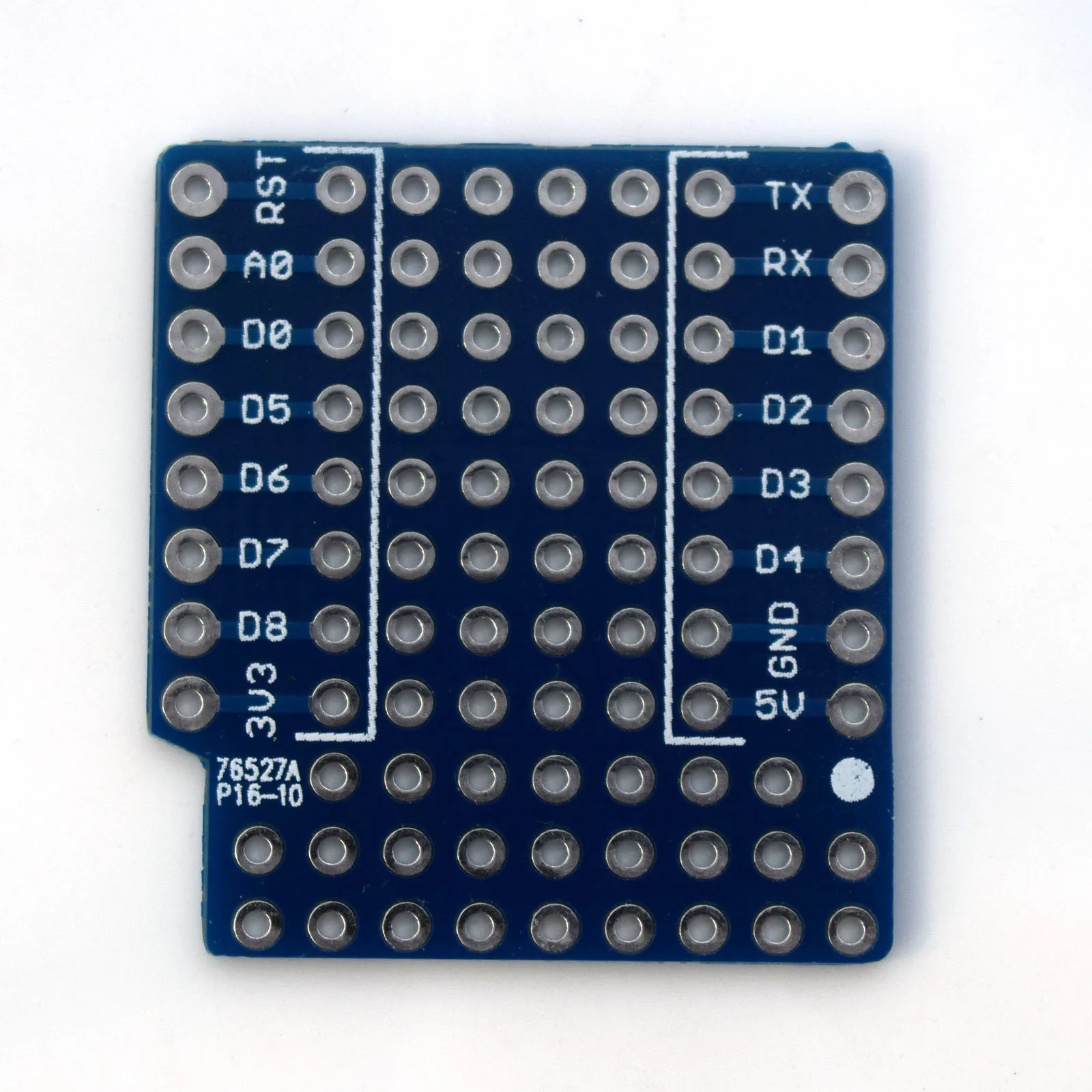 

ProtoBoard Shield for WEMOS D1 mini double sided perf board with 2 pinhead