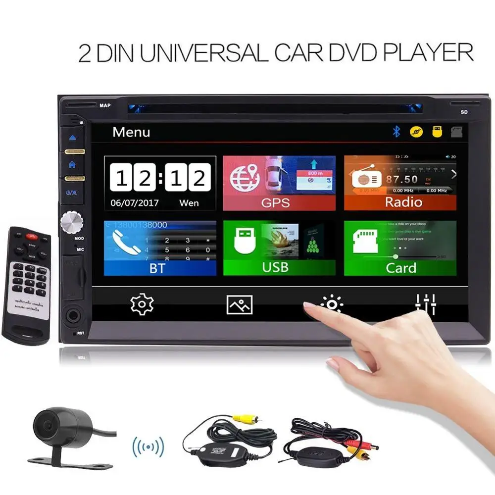 Eincar Free font b Wireless b font Rear Camera Include Car Stereo 2 Din 7 Inch