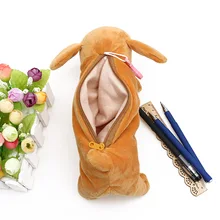 Новое поступление 1 шт. Модный милый мультяшный животное плюшевый пенал для ручек в виде собачки сумка Косметическая ручка сумка Кошельки канцелярские принадлежности