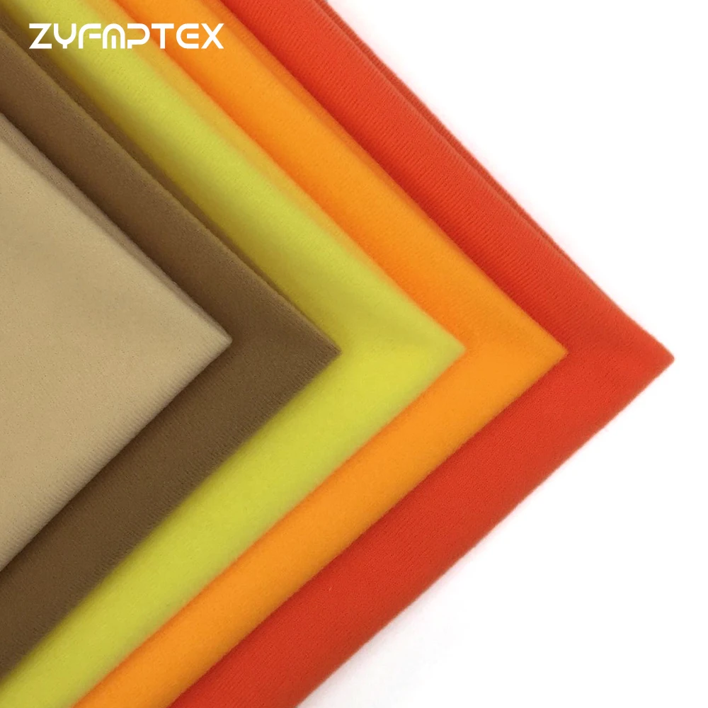 

ZYFMPTEX 5Pcs Brown Yellow Orange Fleece Fabric Polyester Loop Fabrics can Sewing Doll Velvet Tissu Felt DIY Stuff Toys 45X45CM