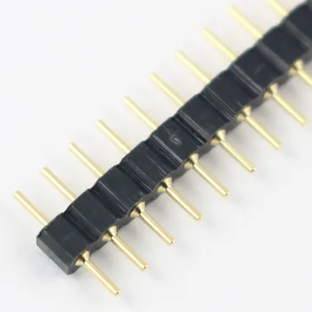 

100 pcs Gold Plated 2.54mm Pitch 40 Male Round 1x40 Pin Single Row Straight Header Strip