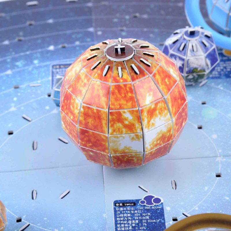 146Pcs Child Assembly Planet Solar System Model Toys DIY Cosmic Desktop Model Space Interest Challenge Toys Cognitive For Kids