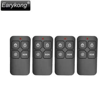 

2017 New Hot Selling Free shipping 433MHz for GSM Alarm System plastic black long distance Wireless remote control 4pcs