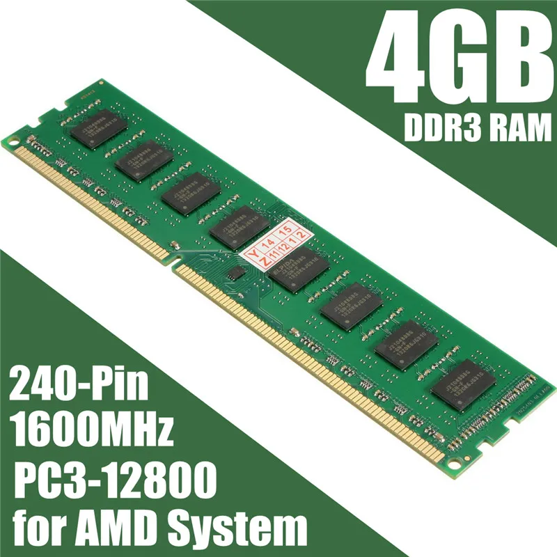 DDR3 4GB Memory RAM 1600MHz PC3 12800 in Memory 240pin 1 5V Desktop PC DIMM Compatible