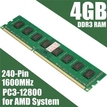 DDR3 4GB Memory RAM 1600MHz PC3 12800 in Memory 240pin 1 5V Desktop PC DIMM Compatible