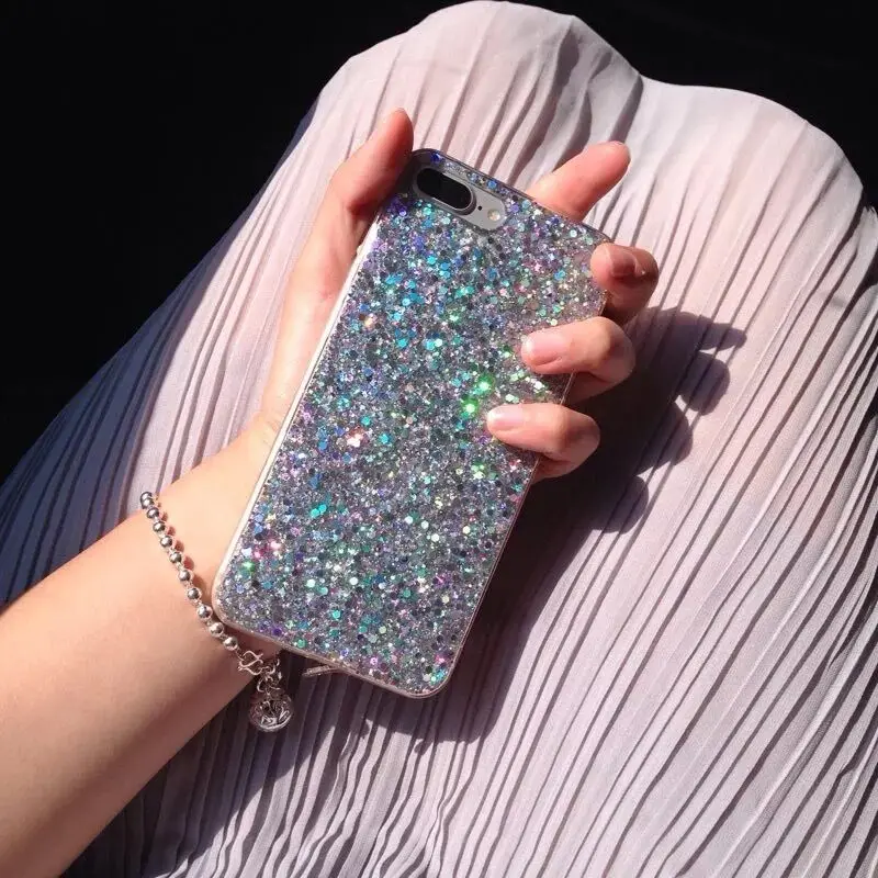 Fashion Bling Shining Powder Sequins Phone Case For iPhone 7 8 6 6S Plus X Soft Silicone Glitter Back Cover For iPhone7 5 5S SE Fashion Bling Shining Powder Sequins Phone Case For iPhone 7 8 6 6S Plus X Soft Silicone Glitter Back Cover For iPhone7 5 5S SE