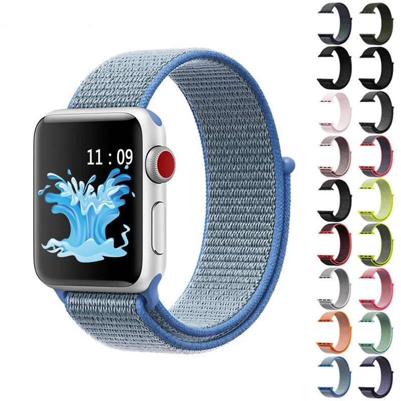 

BUMVOR High Quality Nylon Sport Loop Replacment Band for Apple Watch Series 1/2/3/4 Soft Breathable Woven Strap 44/40MM &42/38MM