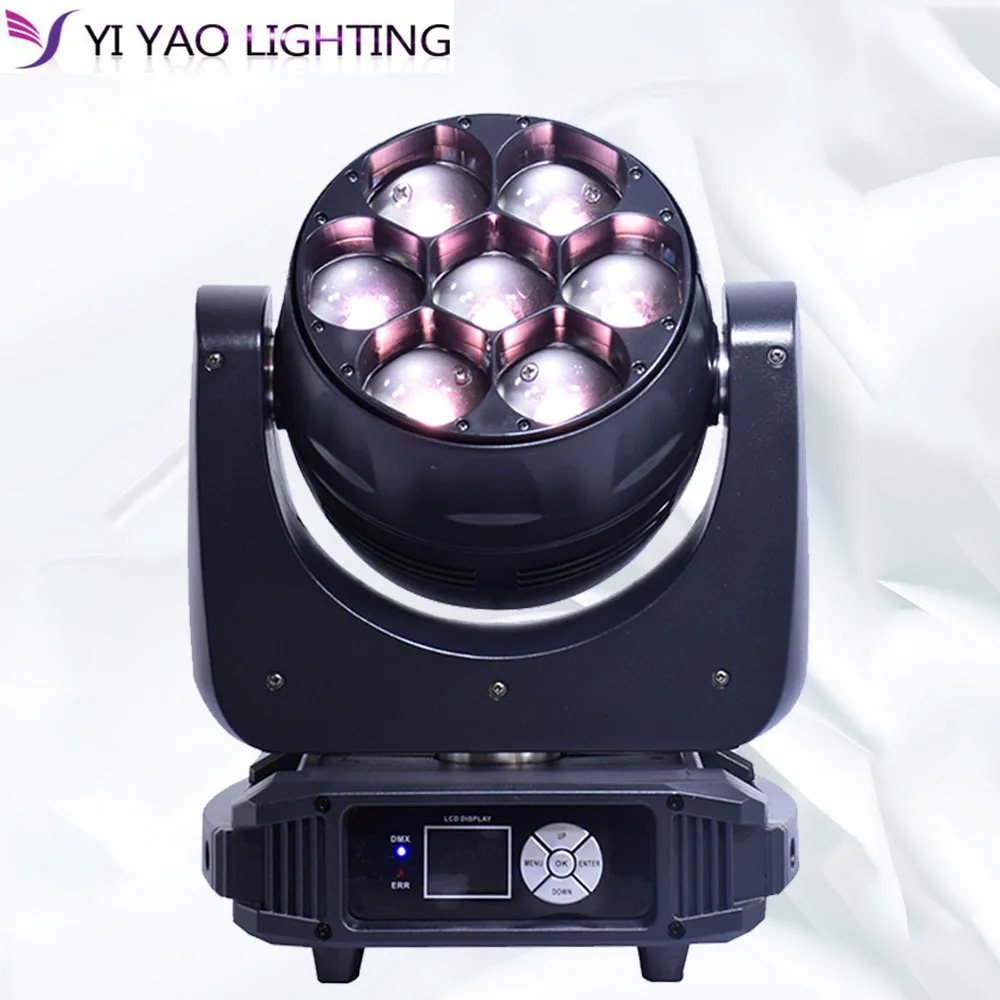 

7x40w led moving head light zoom RGBW 4in1 dmx wash beam high brightness for dj party stage lighting