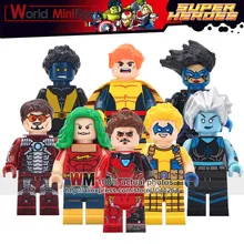 80 шт./лот, супер герои, банши, Железный человек, обманщик, доктор Самсон, синяя птица, ночной гусеничный конструктор, кирпич, детская игрушка в подарок