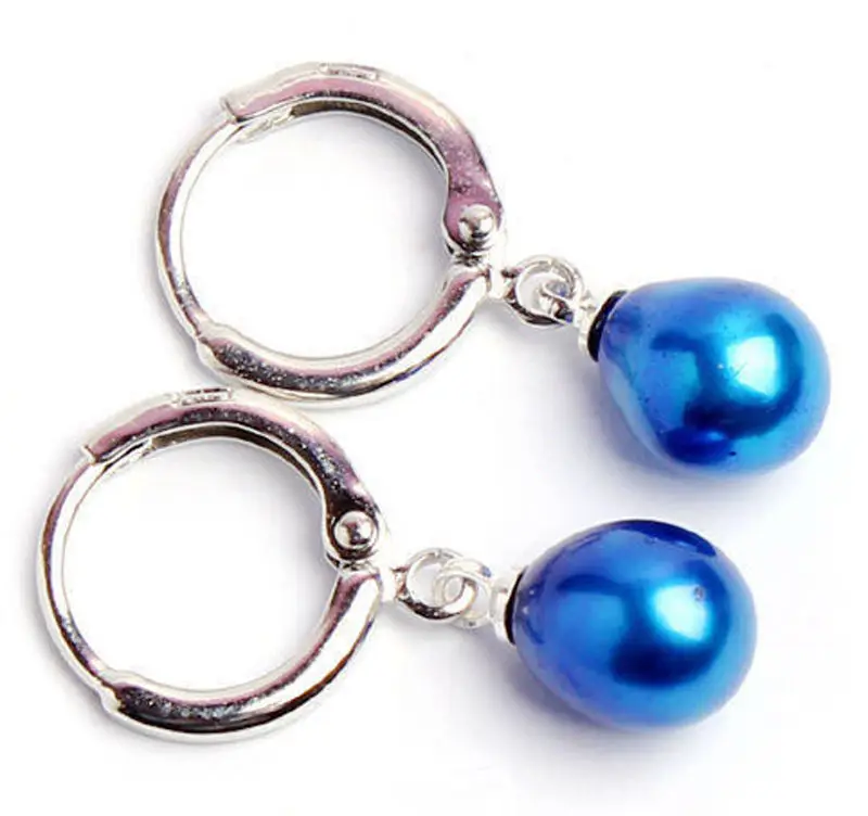 

hot sell new - wb003 Genuine Natural 7-8mm Akoya Freshwater Pearl Dangle Earrings Leverback 6pair