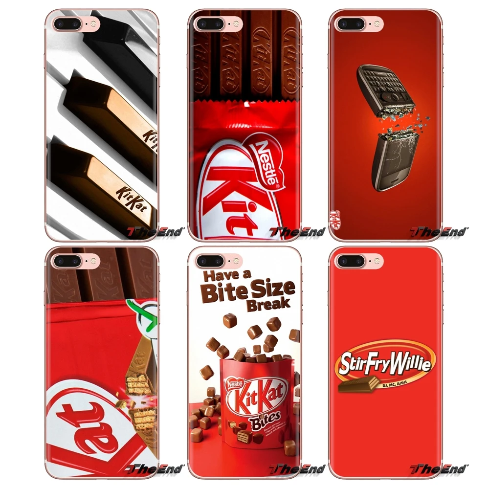 Набор силиконовых чехлов kat chocolate kitkat Art с логотипом для Samsung Galaxy S3 S4 S5 Mini S6 S7 Edge S8 S9